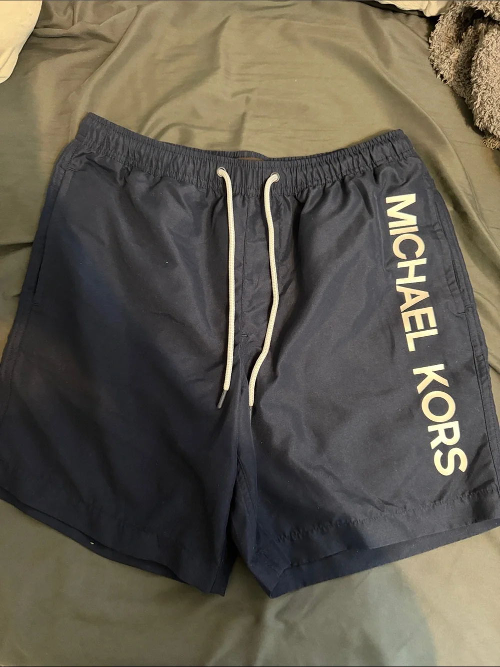 Michael Kors Navy Athletic Swim Shorts with White Logo